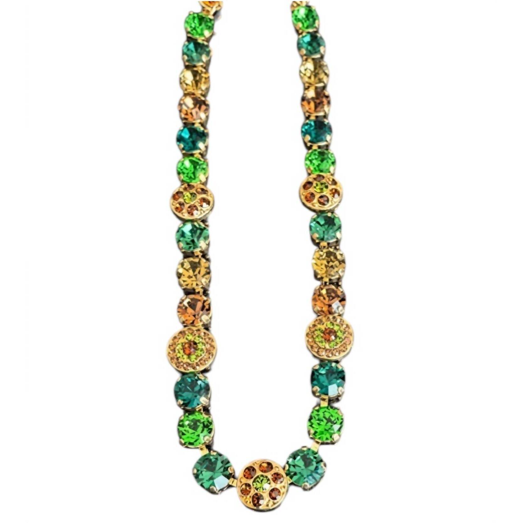 New Mariana Women's Evergreen Necklace In Green, Brown, Amber